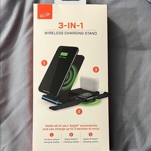 3-in-1 Wireless Charging Stand - Black